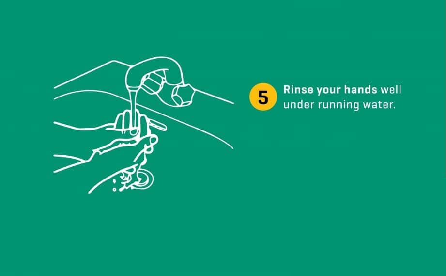 Rinse your hands.